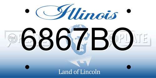 6867BO Illinois License Plate