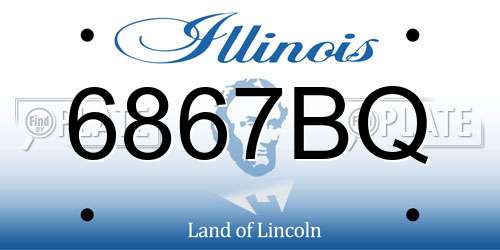 6867BQ Illinois License Plate