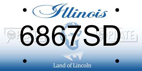 6867SD Illinois License Plate
