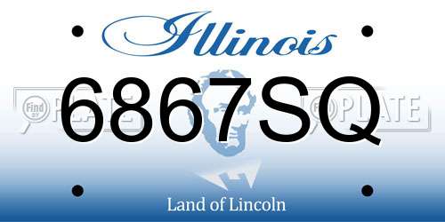 6867SQ Illinois License Plate