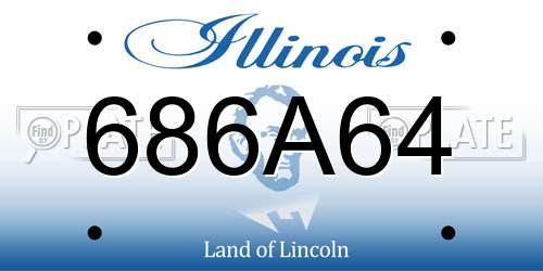 686A64 Illinois License Plate