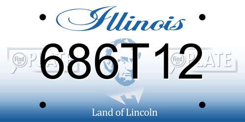 686T12 Illinois License Plate