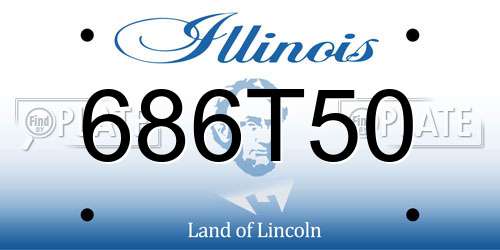 686T50 Illinois License Plate