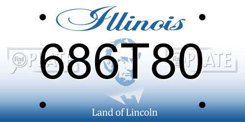 686T80 Illinois License Plate
