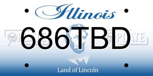 686TBD Illinois License Plate