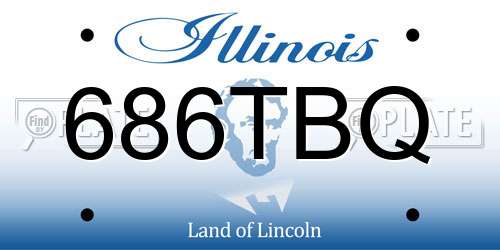 686TBQ Illinois License Plate