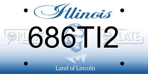 686TI2 Illinois License Plate