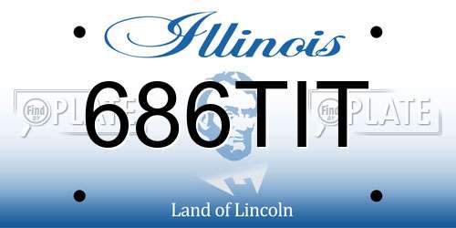 686TIT Illinois License Plate