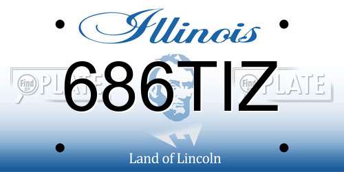686TIZ Illinois License Plate