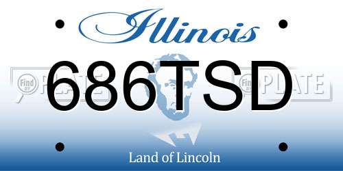 686TSD Illinois License Plate