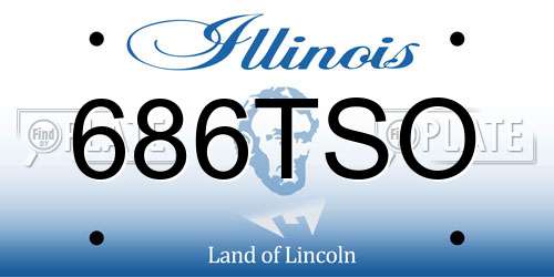 686TSO Illinois License Plate