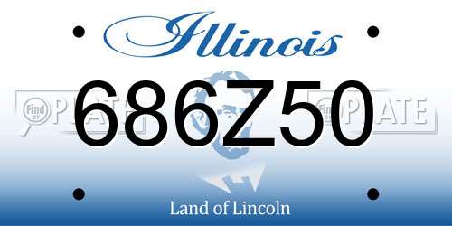 686Z50 Illinois License Plate