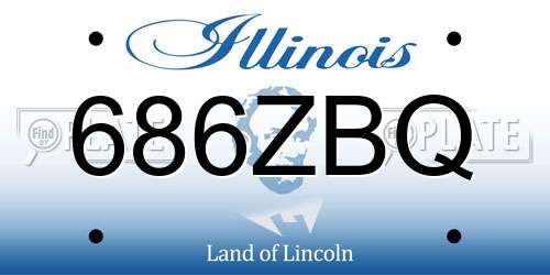 686ZBQ Illinois License Plate