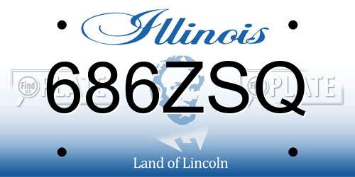 686ZSQ Illinois License Plate