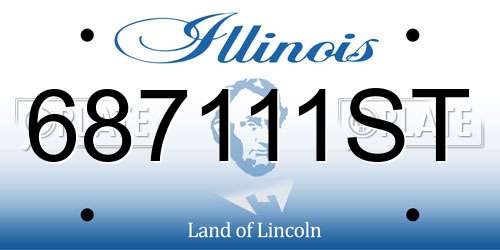 687111ST Illinois License Plate