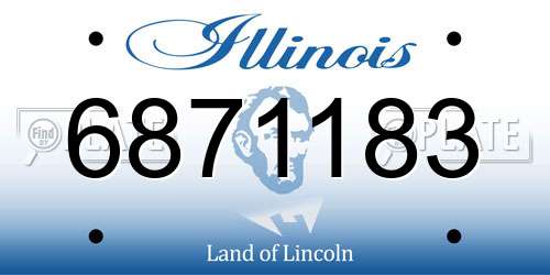 6871183 Illinois License Plate