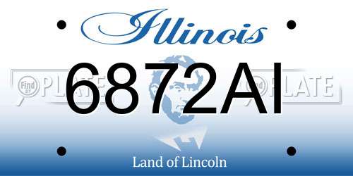 6872AI Illinois License Plate