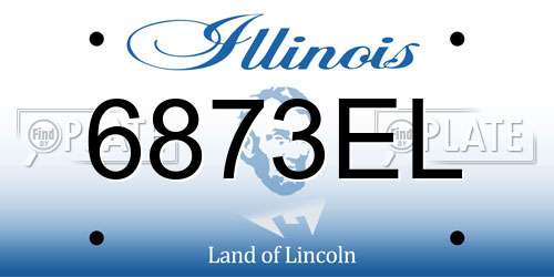 6873EL Illinois License Plate