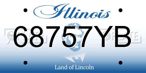 68757YB Illinois License Plate