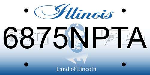 6875NPTA Illinois License Plate