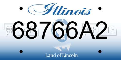 68766A2 Illinois License Plate