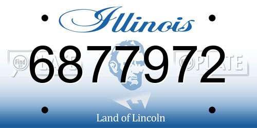 6877972 Illinois License Plate