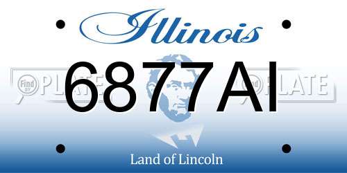6877AI Illinois License Plate