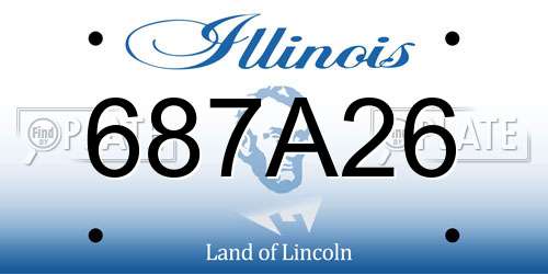687A26 Illinois License Plate