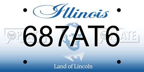 687AT6 Illinois License Plate