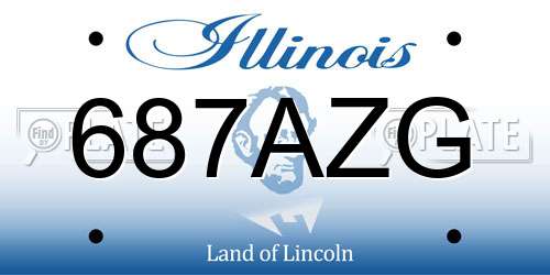 687AZG Illinois License Plate