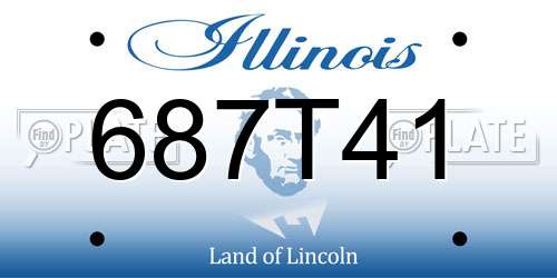 687T41 Illinois License Plate