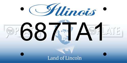 687TA1 Illinois License Plate
