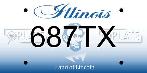 687TX Illinois License Plate