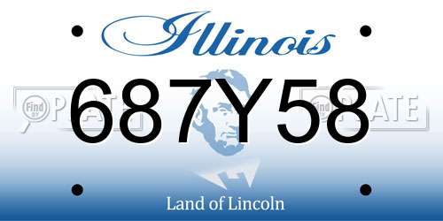 687Y58 Illinois License Plate