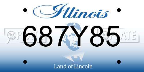 687Y85 Illinois License Plate