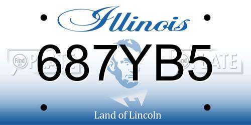 687YB5 Illinois License Plate