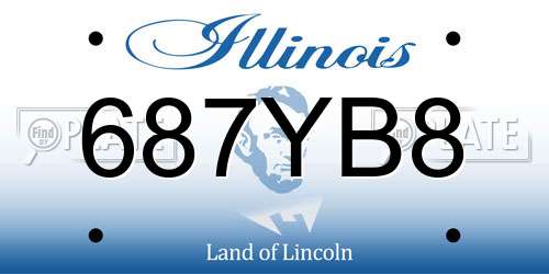 687YB8 Illinois License Plate