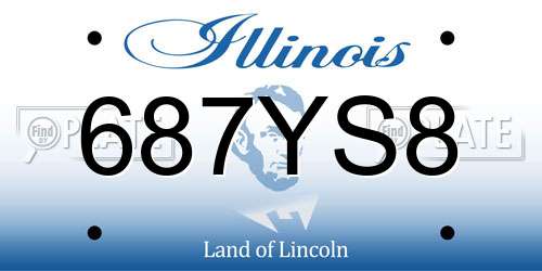 687YS8 Illinois License Plate