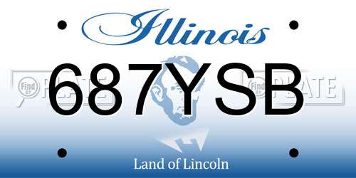 687YSB Illinois License Plate