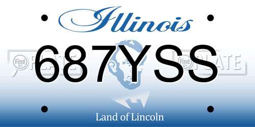 687YSS Illinois License Plate