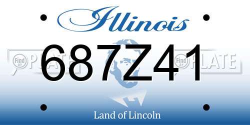 687Z41 Illinois License Plate