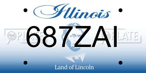 687ZAI Illinois License Plate
