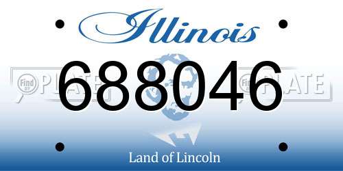 688046 Illinois License Plate