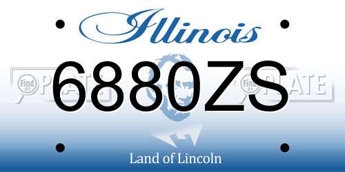 6880ZS Illinois License Plate