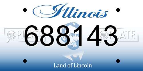 688143 Illinois License Plate