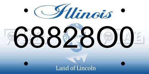 68828O0 Illinois License Plate
