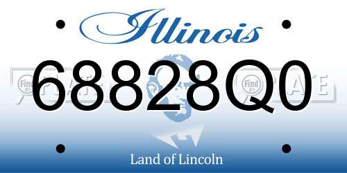 68828Q0 Illinois License Plate