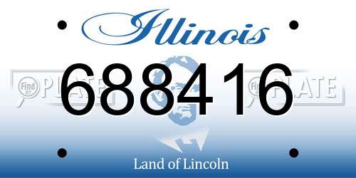 688416 Illinois License Plate