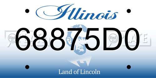 68875D0 Illinois License Plate