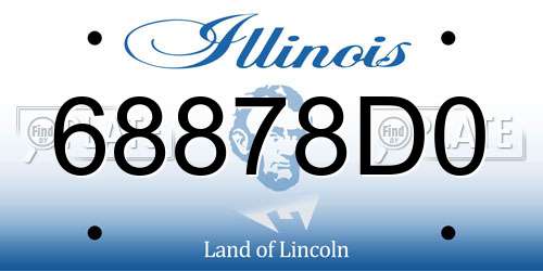 68878D0 Illinois License Plate